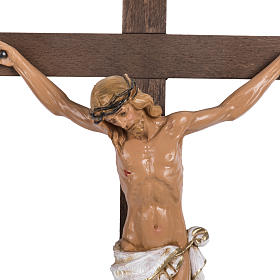 Krucyfiks Fontanini krzyż drewno 38 X 22 ciało Chrystusa pvc