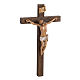 Crucifijo Fontanini cruz madera 30 x 17 cuerpo PVC s3