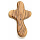 Croix de la vie stylisée en bois d'olivier Terre Sainte s2