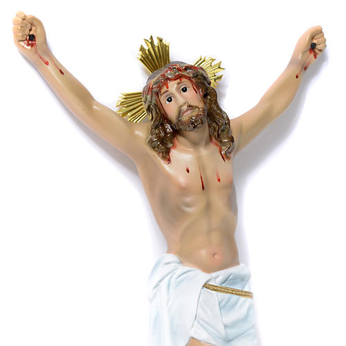 Leib Christi in Agonie aus Holzmasse, 30cm. 2