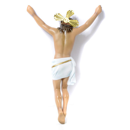 Crucifix, Agony in wood paste with elegant decorations 30cm 3