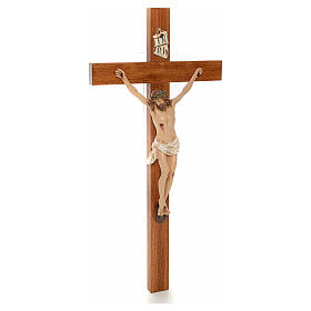 Crucifixo resina e madeira h 55 cm Landi