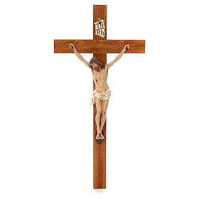 Crucifix cross in resin and wood h. 55 Landi