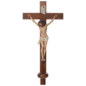 Vortragekreuz aus Kunstharz und Holz, von Landi, 210 cm Hoch