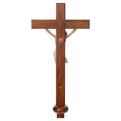 Krzyż procesyjny żywica i drewno h 210 cm Landi 6