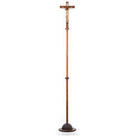 Processional cross in resin and wood 210cm Landi