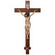 Processional cross in resin and wood 210cm Landi s1