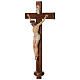 Processional cross in resin and wood 210cm Landi s4