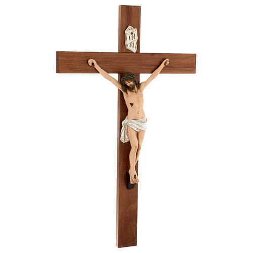 Crocefisso resina e legno h. 70 cm Landi 3
