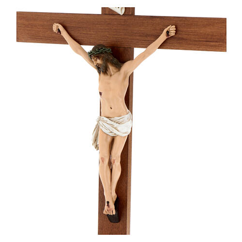 Crucifixo resina e madeira h 75 cm Landi 4