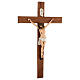 Crucifixo resina e madeira h 75 cm Landi s3