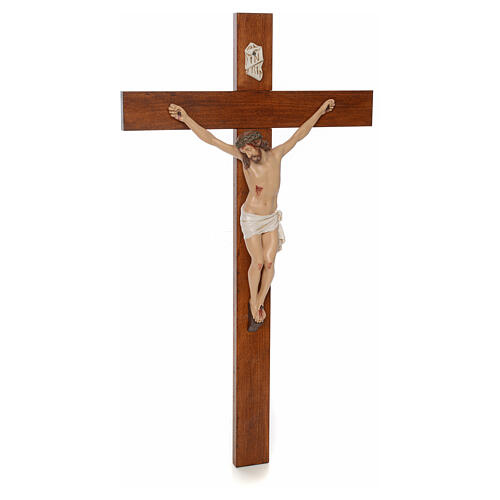 Crucifix résine et bois h 100 cm Landi 2