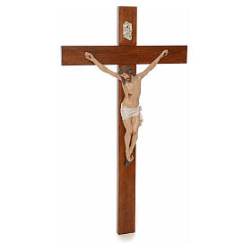 Crucifixo resina e madeira h 100 cm Landi