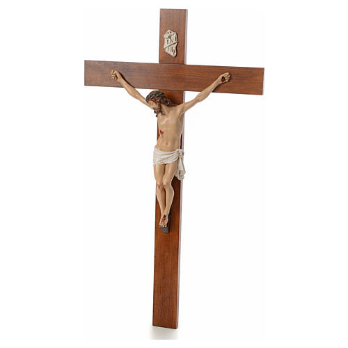 Crucifixo resina e madeira h 100 cm Landi 3