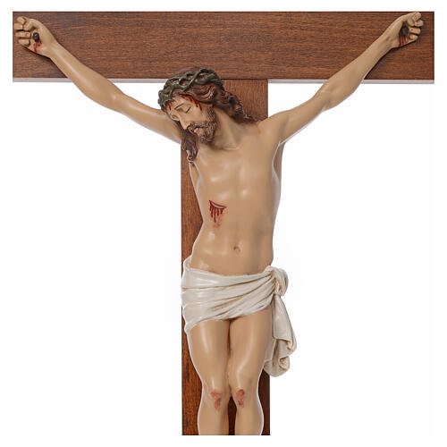 Crucifixo resina e madeira h 100 cm Landi 4