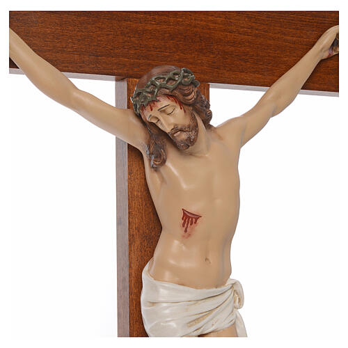 Crucifixo resina e madeira h 100 cm Landi 5