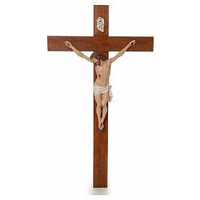 Cross crucifix resin and wood h. 100 cm Landi