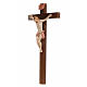 Crucifijo Fontanini 23x13 cm cruz madera cuerpo tipo porcelana s3