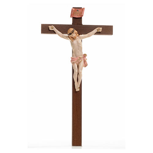 Krucyfiks Fontanini 23 X 13cm krzyż drewno ciało Chrystusa typ porcelany 1