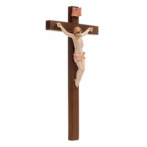 Krucyfiks Fontanini 23 X 13cm krzyż drewno ciało Chrystusa typ porcelany 2