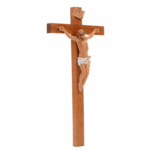 Krucyfiks Fontanini 23 X 13cm krzyż drewno ciało Chrystusa pvc 2