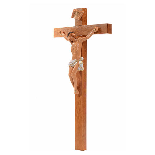 Krucyfiks Fontanini 23 X 13cm krzyż drewno ciało Chrystusa pvc 3