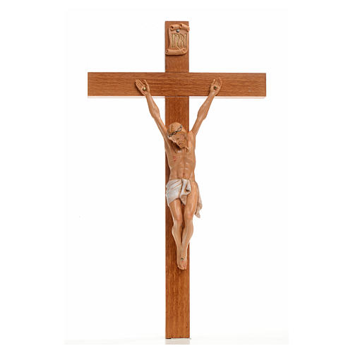 Crucifix bois Chris pvc 30x17 cm Fontanini 1