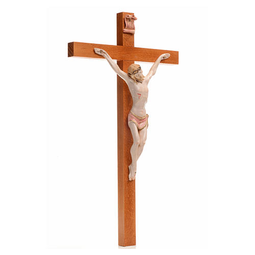 Crucifijo Fontanini 38x22 cruz madera cuerpo pvc tipo porcelana 3