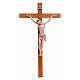 Crucifixo Fontanini 38x22 cm cruz madeira corpo efeito porcelana s1