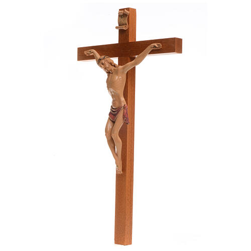 Crucifijo Fontanini 38x22 cuerpo pvc y cruz en madera 4
