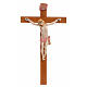 Crucifijo Fontanini 30x17 cerupo pvc tipo porcelana cruz madera s1
