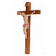 Crucifijo Fontanini 30x17 cerupo pvc tipo porcelana cruz madera s3
