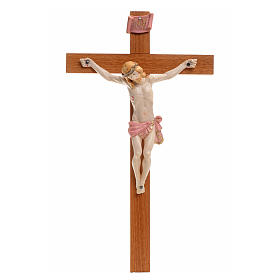 Krucyfiks Fontanini 30 X 17cm krzyż drewno ciało Chrystusa pvc typu porcelana