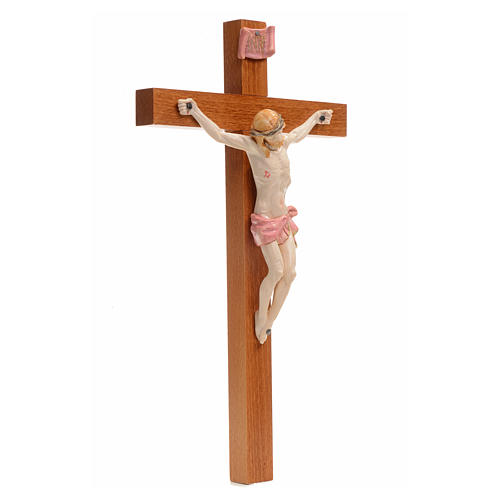 Krucyfiks Fontanini 30 X 17cm krzyż drewno ciało Chrystusa pvc typu porcelana 2