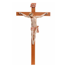 Crucifijo Fontanini 38x21 cruz madera cuerpo pvc tipo porcelana