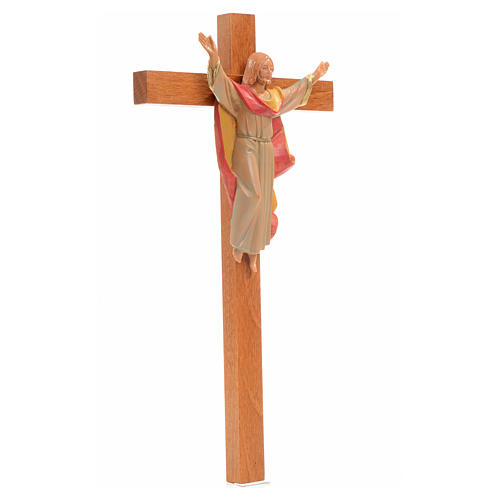 Krucyfiks drewno Chrystus Zmartwychwstały pvc Fontanini 25 X 13cm 2