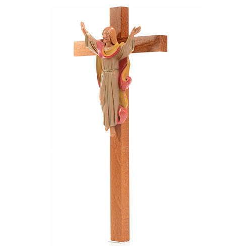 Krucyfiks drewno Chrystus Zmartwychwstały pvc Fontanini 25 X 13cm 3