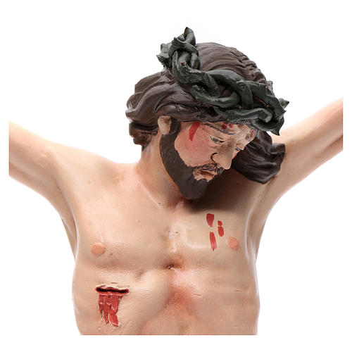 Cuerpo de Cristo napolitano terracota ojos de vidrio h 45 cm 4