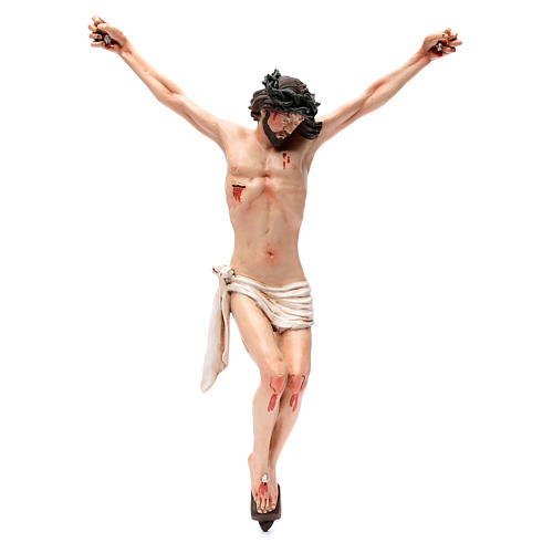 Corpo de Cristo napolitano terracota olhos de vidro h 45 cm 1