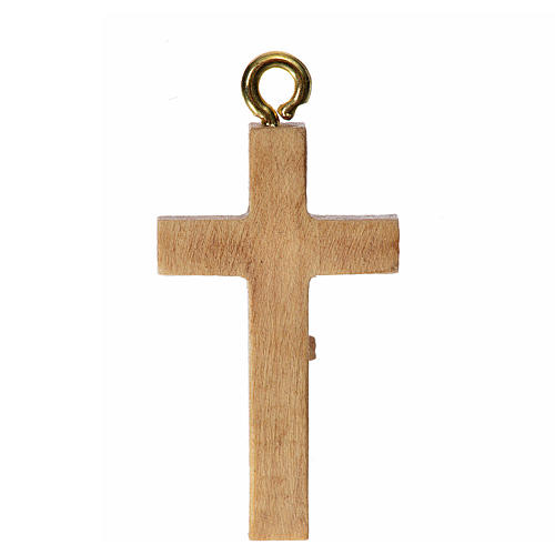 Rosenkranzkreuz aus Grödnertal-Holz, patiniert 2