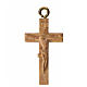 Rosary crucifix in patinated Valgardena wood s1