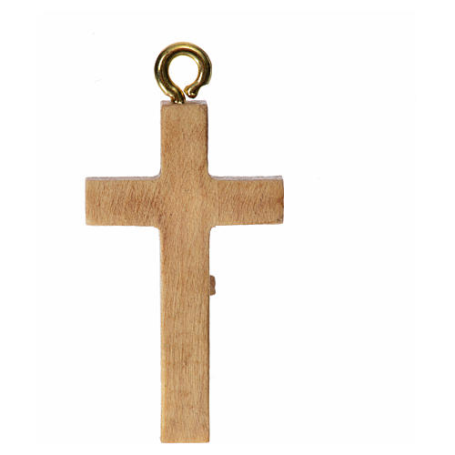 Crocefisso per rosario legno patinato Valgardena 4