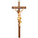 Crucifixo de uma peça 16 cm madeira Val Gardena s1