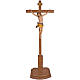 Crucifix on removable base, in Valgardena wood 188cm s1