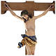 Crucifijo cruz trilobulado madera coloreada Valgardena s2