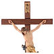 Crucifijo de mesa cruz recta tallada madera Valgardena s2