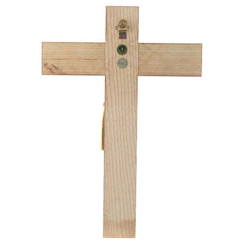 Kruzifix romanisches Stil 25cm, Grödnertal Holz 4
