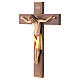 Crucifixo estilo românico 25 cm madeira Val Gardena s2