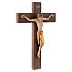 Crucifixo estilo românico 25 cm madeira Val Gardena s3