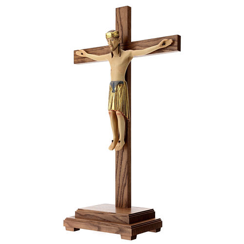 Crucifix d'Altenstadt avec base 52 cm bois Val Gardena 3